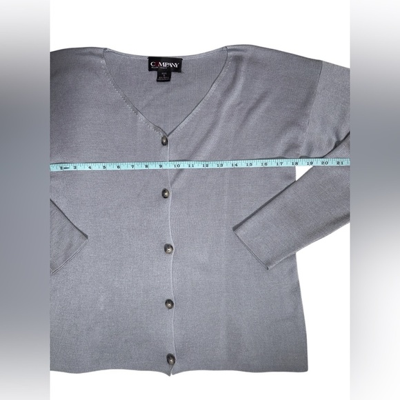 Ellen Tracy Company Light Blue Women's Cardigan Size Small Petite - Picture 6 of 7